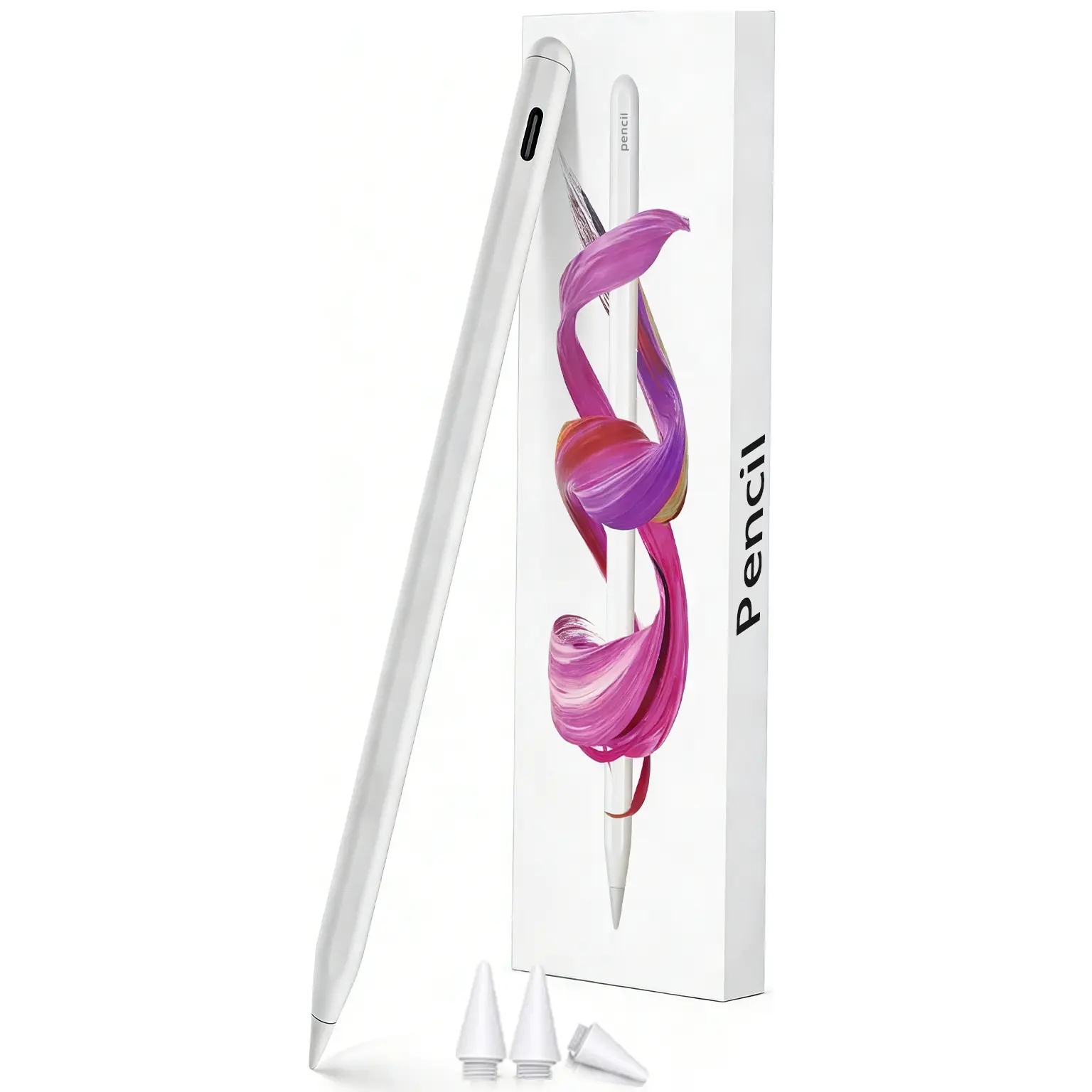 Active Stylus Pen for iPad with Fast Charging, Palm Rejection, Tilt Sensitivity, Button - Tablet & Computer Accessories Compatible with iPad 6/7/8/9/10, Pro 12.9-in & 11-in, Air 3/4/5, Mini 5/6/7 (Back to School)