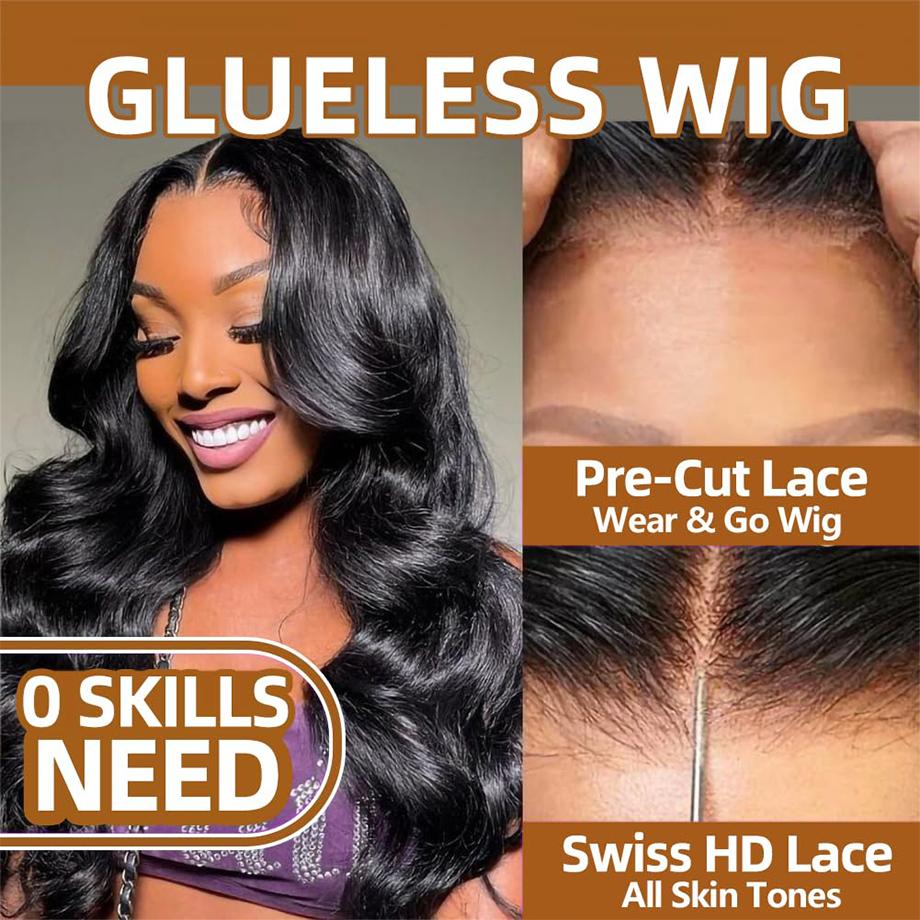 Bling Hair Body Wave 13X4 Lace Front Drawstring Wigs Human Hair Easy To Wear 13x6 Glueless Wig Human Hair Pre Plucked Pre Cut Pre Everything Frontal Wig Beginners Friendly 180% Density #TikTokShopBlackFriday