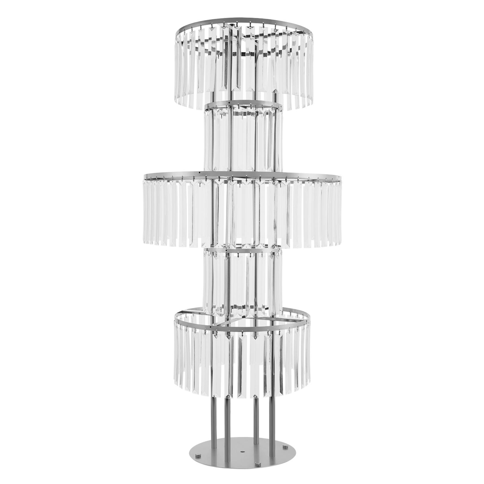 Clear Acrylic 5 Tier Flower Stand 2Pcs for Wedding Birthday Party Centerpiece Display