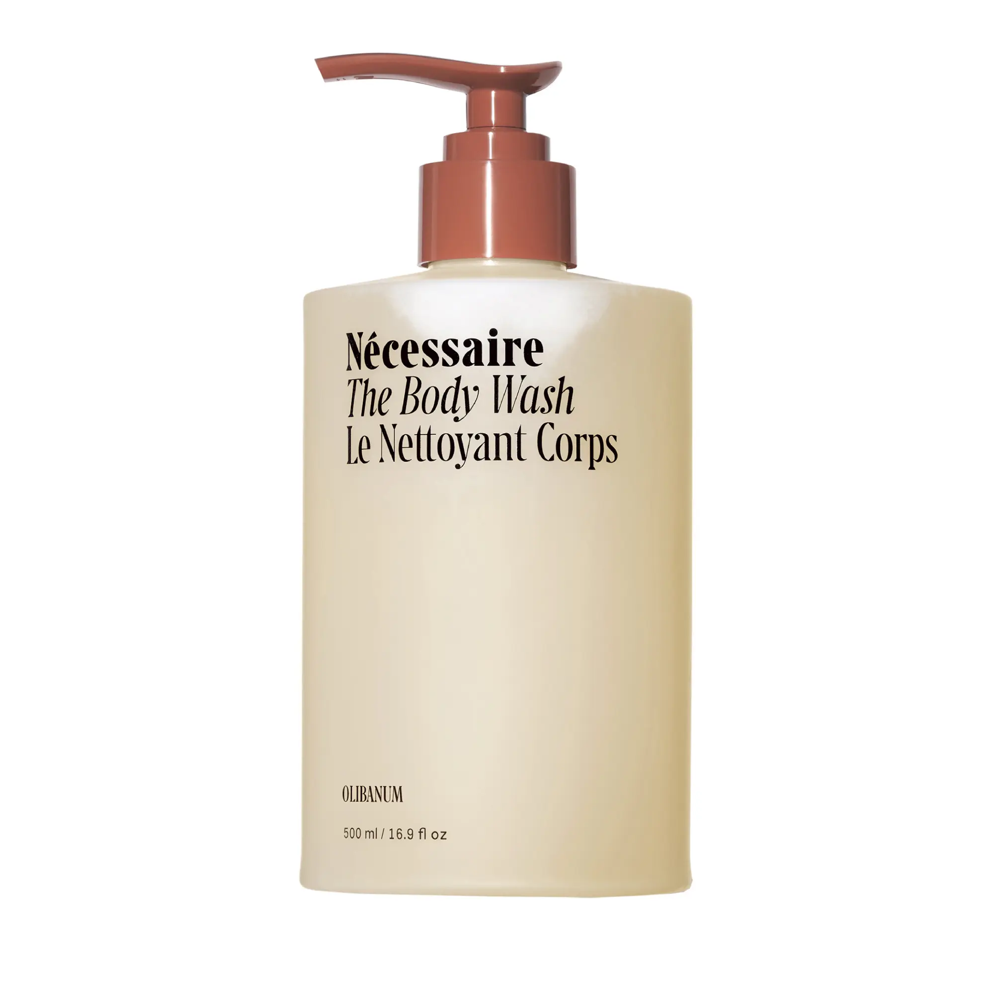 Nécessaire The Body Wash Olibanum — Multi-Enzyme Shower Gel Cleanser for Women + Men — Non-Comedogenic Body Wash with Niacinamide. 500ml OR 250ml