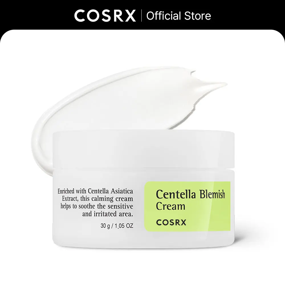 [COSRX Official] Centella Blemish Hydrating Cream (30g) - Sensitive Skin Repair Moisturizers, Soothing Formula to Treat Post-Inflammatory Marks, Lighten Hyperpigmentation, Anti-Blemish Moisturizers & Mists, Acne Care Moisturizers & Mists