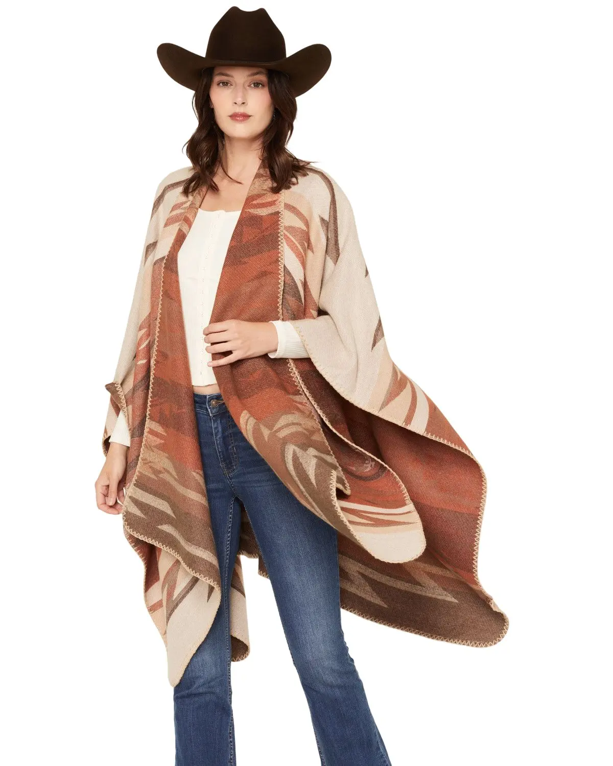 Shyanne Women's Women'S Westland Southwestern Print Shawl - Swfa26v3-Nat