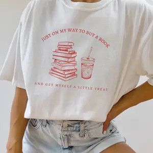 Comfort Colors Buying a Book and Getting a Little Treat Shirt, Funny Bookish Reading Tee, Cozy Book Lover Gift for Women, Everyday Wear