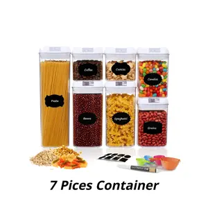 7 PCS Cereal Containers Storage Set, BPA Free Airtight Food Storage Container