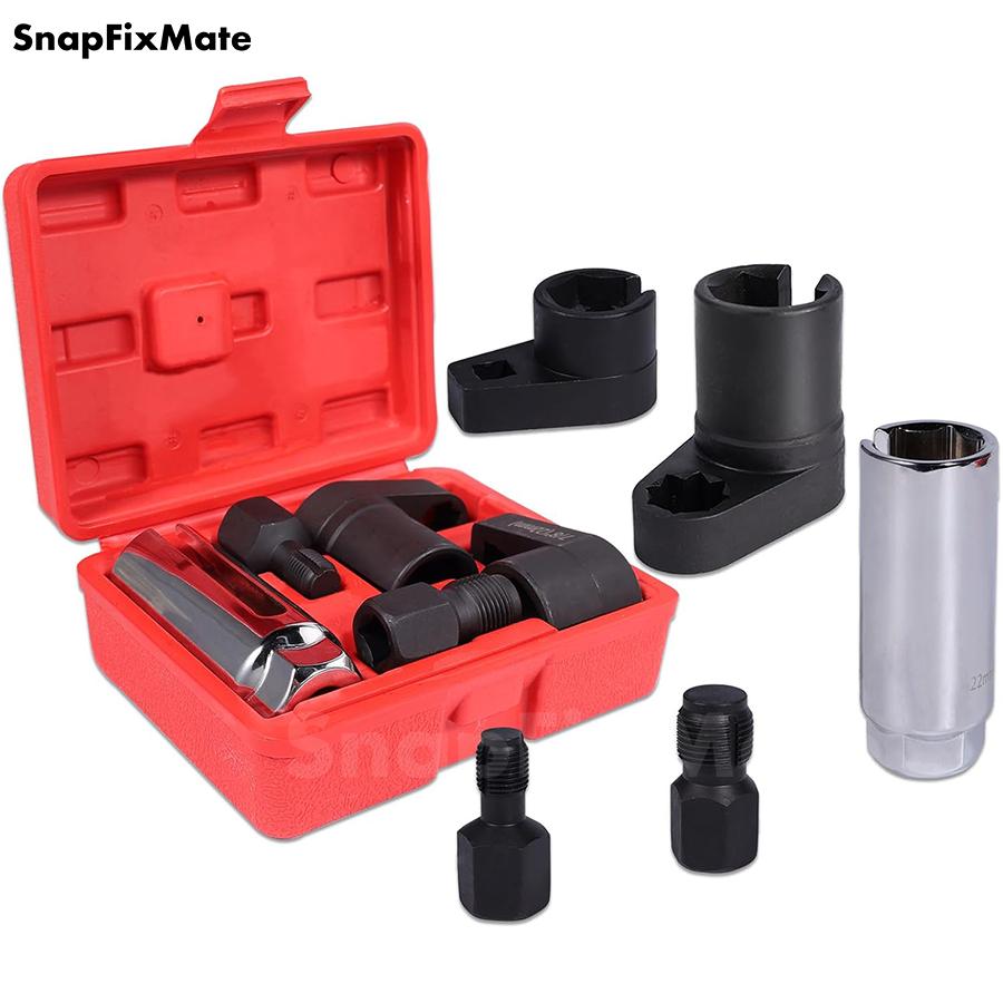 GJANSH 1PC/5PCS Forged O2 Oxygen Sensor Socket & Thread Chaser Set – Automotive Tool for Sensor Removal，fathersdaygift fathersdaygift