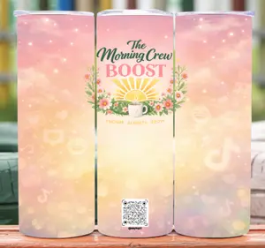 Morning Crew Boost Tumbler | Live Host Coffee Cup | Engagement Room Mug | 20oz 30oz 40oz Insulated Tumbler | TikTok Creator Gift