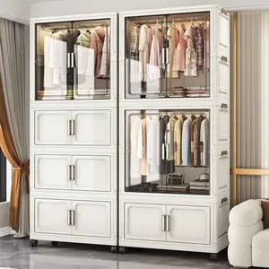 Thickened Baby Wardrobe for Home Use, No-Installation Infant Clothes Storage Cabinet, Multifunctional Simple Children's Wardrobe for Bedroom