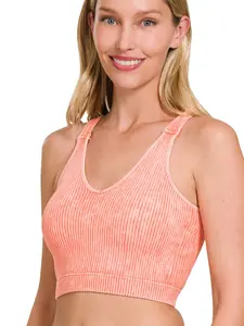 Coral S/M Zenana Women Sport Tank Top