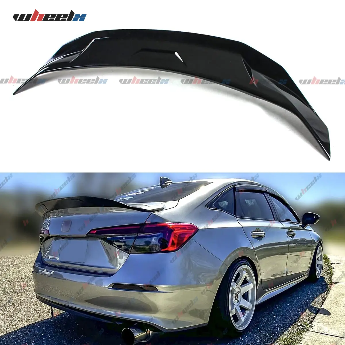 2022-2026 – Honda Civic 4-Door Sedan – Duckbill Style High Kick Trunk Spoiler Rear Wing, Premium Exterior Mod Accessory (, Honda Civic Spoiler, Duckbill Wing)