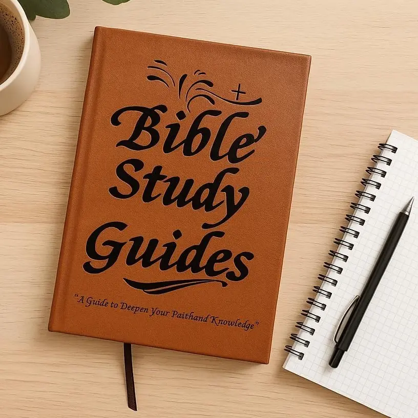 66-Page Bible Study Guide & Devotional Journey Journal, PU Leather Cover Notebook with Scripture Summaries, Daily Reflections, Beginner-Friendly Spiritual Growth, ESV Bible Verse Print, Prayer Notes, Christian Gift for Women (Brown), Devotional Journal, 3