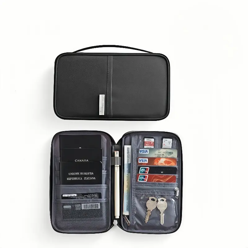 Waterproof Passport Book Holder for Family Travel, Large-Capacity Slim Organizer Wallet with Zipper for Men & Women, Passport Protector, Fit In Any Bag, Zipped Pocket, Unisex, Large Cap, Slim Fit, Solid Colors, High-Capacity, Multi-Function
