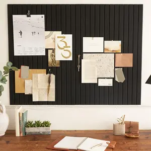 Large cork board for office use, black felt board alternative - 12 pieces. Felt wall tiles, felt bulletin board tiles, and pushpin board wall organizers for office wall decoration. girl room accessories kitchen decor