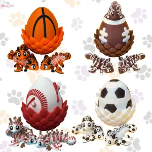 Sport-Inspired Dragon Egg Creature Collectible Set – Cute Baseball, Basketball, Soccer, Football Theme Car or Desk Decor, Unique Gift for Him, Her & Friends, Birthday, Valentine & Christmas