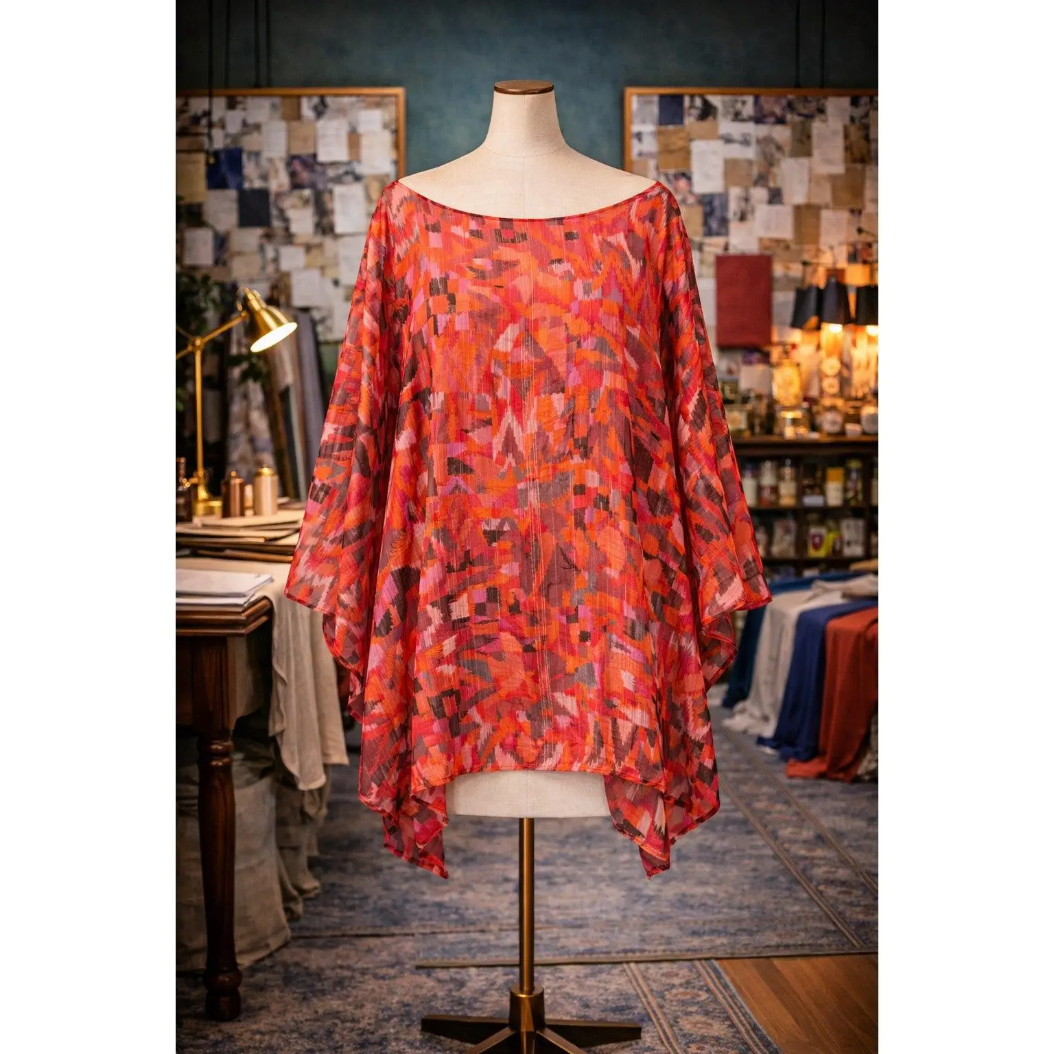 Electric Sangria Scarf Top
