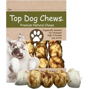 Roasted Beef Cheek Rolls Wrapped with Chicken, 10–12 Inch Natural Dog Chews, High Protein Treats, 3 Pack