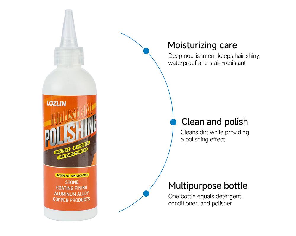 LOZLIN Professional Stone Polish - Mirror Finish for Quartz Granite Marble Countertops & Furniture Stainless Steel Sink Restorer