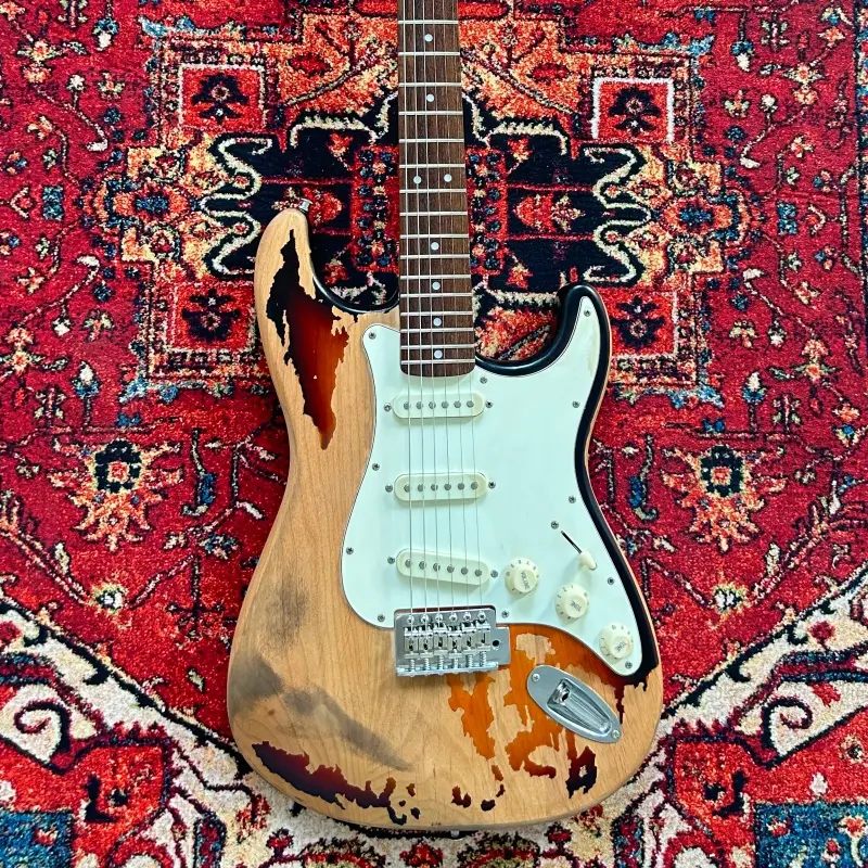 Custom John Mayer SPR Heavy Relic Stratocaster-Style Electric Guitar, Chrome Hardware, Premium Body, Chrome Guitars & Gear Accessories, Stratocaster Shape Guitars & Gear Accessories