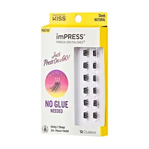 imPRESS Falsies Self Adhesive Eyelashes, 12 Lash Clusters - Sleek