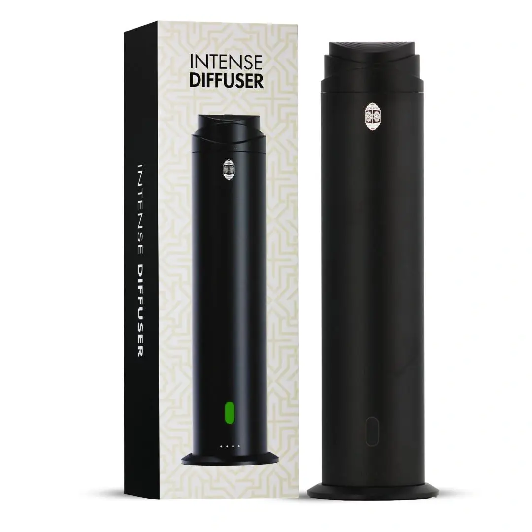 Intense Diffuser Black – 120ml, Aromatherapy Diffuser with Remote, Covers 1000 Sq Ft, Adjustable Mist & Timer, Starter Kit for Home, Office & Hotel - Waterless