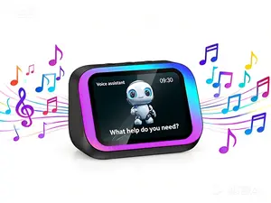 Smart Bluetooth Speaker 5.4 with LED Display - AI Voice Assistant, Weather Show, Hands-Free Call, Custom Photo Album, Alarm Clock & HiFi Sound for Home Bedroom True Wireless Stereo Earphones