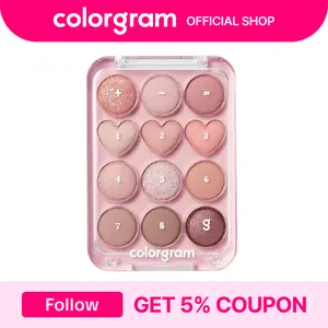 Colorgram Pin Point Eyeshadow Palette – 12 matte & glitter shades for daily k-drama inspired eye makeup