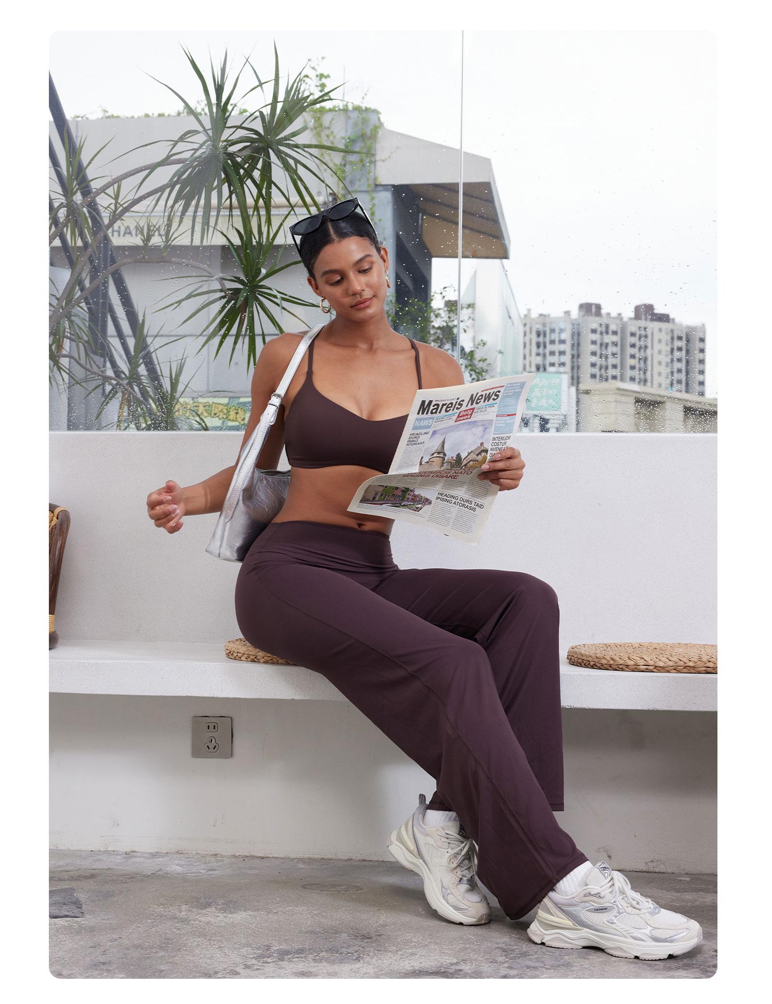 YEOREO Women's High-Waisted Yoga Leggings - Nylon Blend, Straight-Leg, No Front Seam, Buttery Soft, Breathable Athleisure Wear for Gym Fitness Summer Finds Soho Chic,back to school,back to school haul