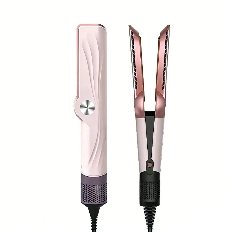 Air Hair Straightener 2-in-1 Wet-to-Dry BlowDryer & Straightener with LCD Display Adjustable Temperature Fast-Heating High-Speed Airflow 200 Million Negative Ions for 1A-3C Hair 12-32in Ideal Mother's Day Gift