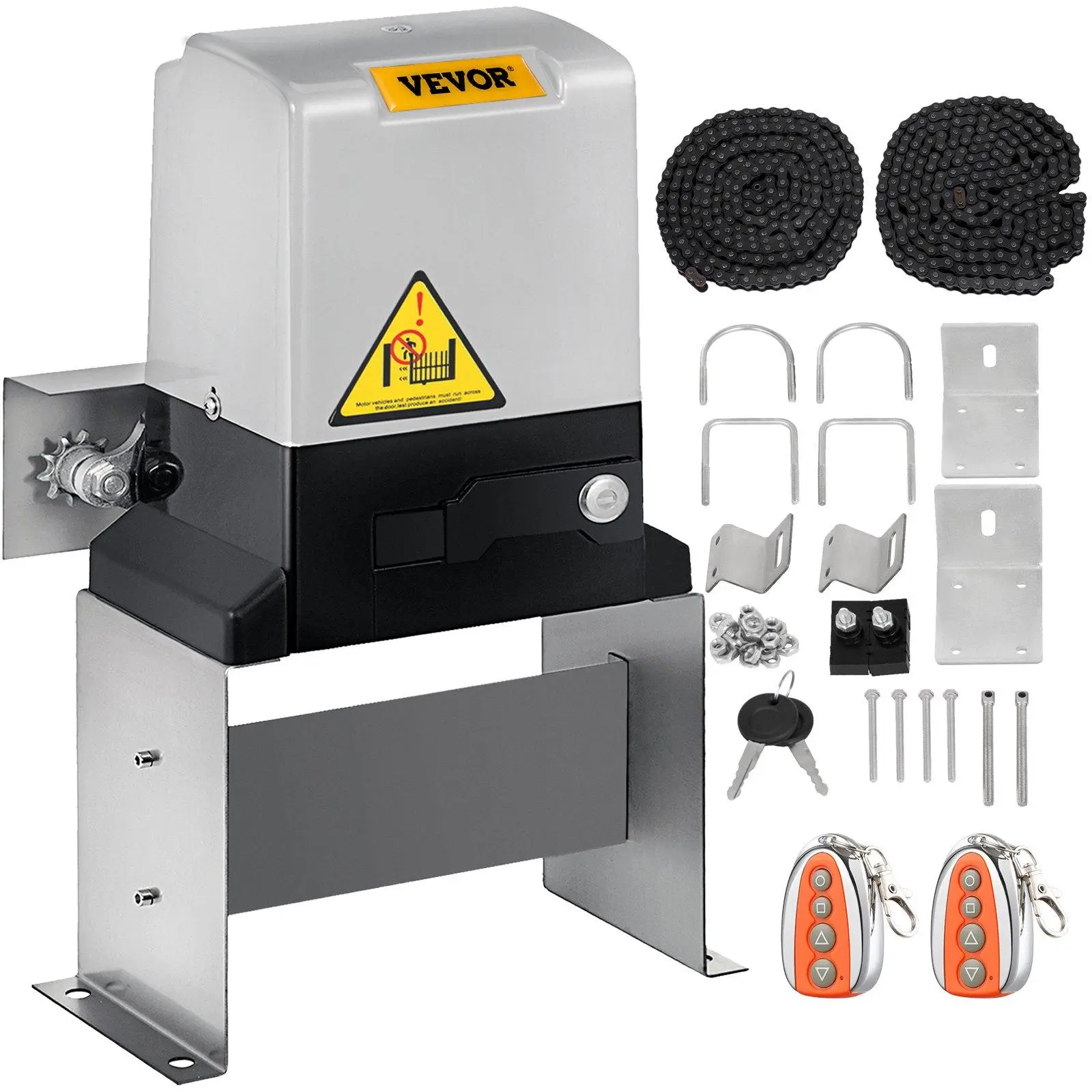 VEVOR Automatic Sliding Gate Opener,  , Max. 3300LBS with 2 Remote Controls, Includes Gate Operator Hardware Kit for Security, 40ft Per Minute Move Speed VEVOR Super Brand Day#BackToSchool