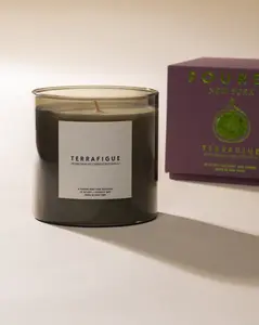 TERRAFIGUE - 100% Soy & Coconut wax Hand-poured Scented Candles & Fragrances Decor Freshener Earthy Green Petrichor Fig Cypress Patchouli