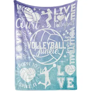 Volleyball Gifts for Teen Girls & Team Volleyball Throw Blanket Soft Cozy Design Perfect for Sports Fans