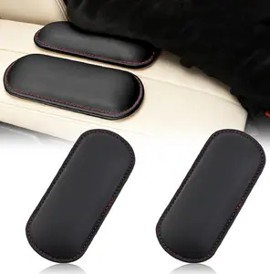 2PCS Car Door Armrest Pads,Soft Leather+Memory Foam Car Knee Pads for Arm Support&Protect Elbow and Knee,Universal Car Elbow Pads Car Accessories Interior for Most Vehicles (Black)