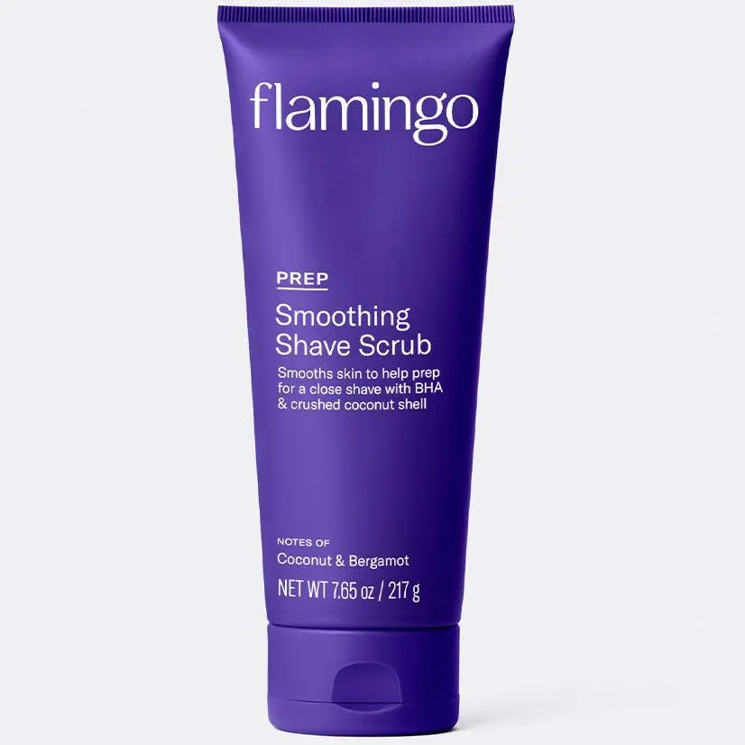 Flamingo Smoothing Shave Prep Body Scrub with Coconut and Bergamot for Women - Exfoliation and Smooth Skin Body Care Bha