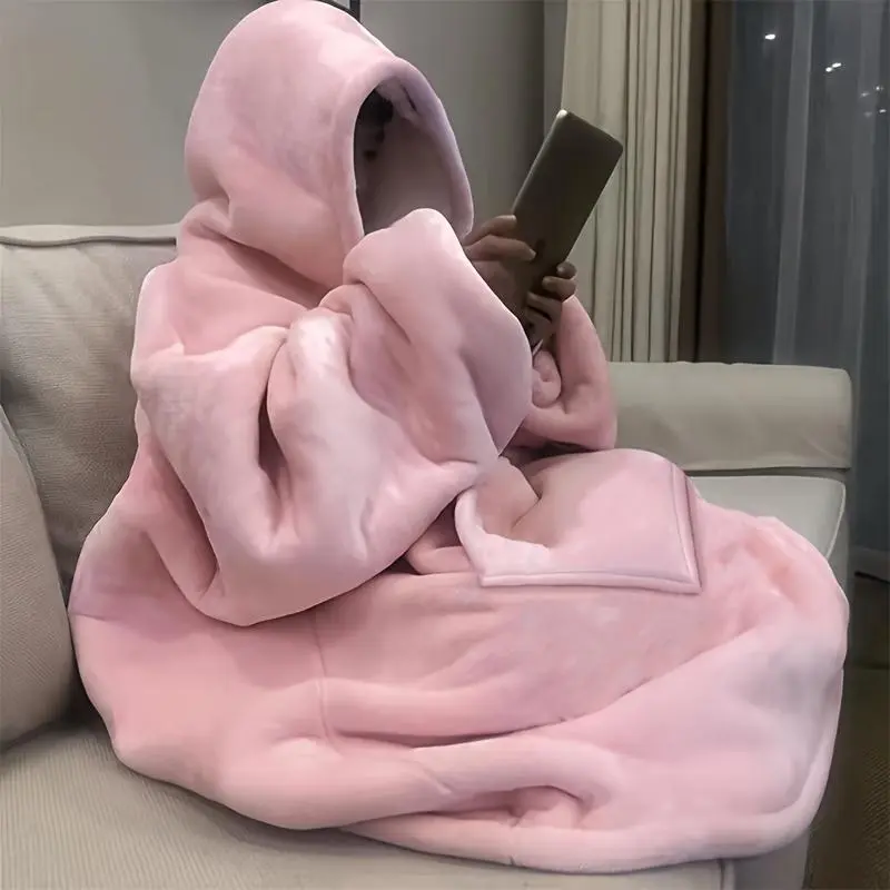 Women's Bohemian Lady Longsleeves Oversized Hoodie Blanket Pullover - Super Soft Reversible Comfortable Polyester Fleece Tops, Kangaroo Pocket, Machine Washable - Warm Everyday Loungewear for Adults, Gifts, Sweatshirt, Women's Clothes, Gifts For Women