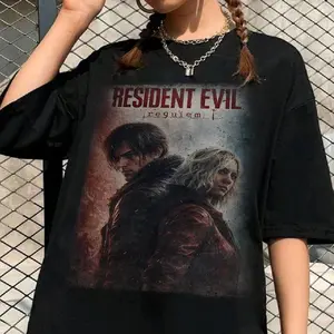 Vintage Resident Evil Requiem 2026 T-Shirt, Resident Evil 9 Sweatshirt, Gift For Gamer, Umbrella Corps Horror Game Tee