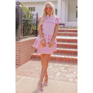 Downright Delightful Gingham Top in Pink