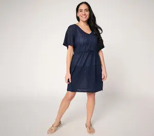 Susan Graver Soleil Regular Open Knit Coverup