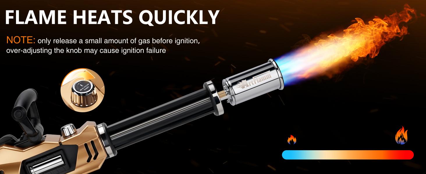 【FathersDayGift】ARTFLAMM Powerful Propane Torch , Kitchen Blow Torch Gun with Adjustable Flame, Detachable Cooking Torch for Searing Steak, Camping, BBQ, Welding (Tank Not Included) fathersdaygift 【FathersDayGift】ARTFLAMM Powerful Propane Torch , Kitchen Blow Torch Gun with Adjustable Flame, Detachable Cooking Torch for Searing Steak, Camping, BBQ, Welding (Tank Not Included) fathersdaygift