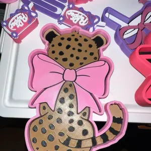 Cheetah trinket tray craft room or office