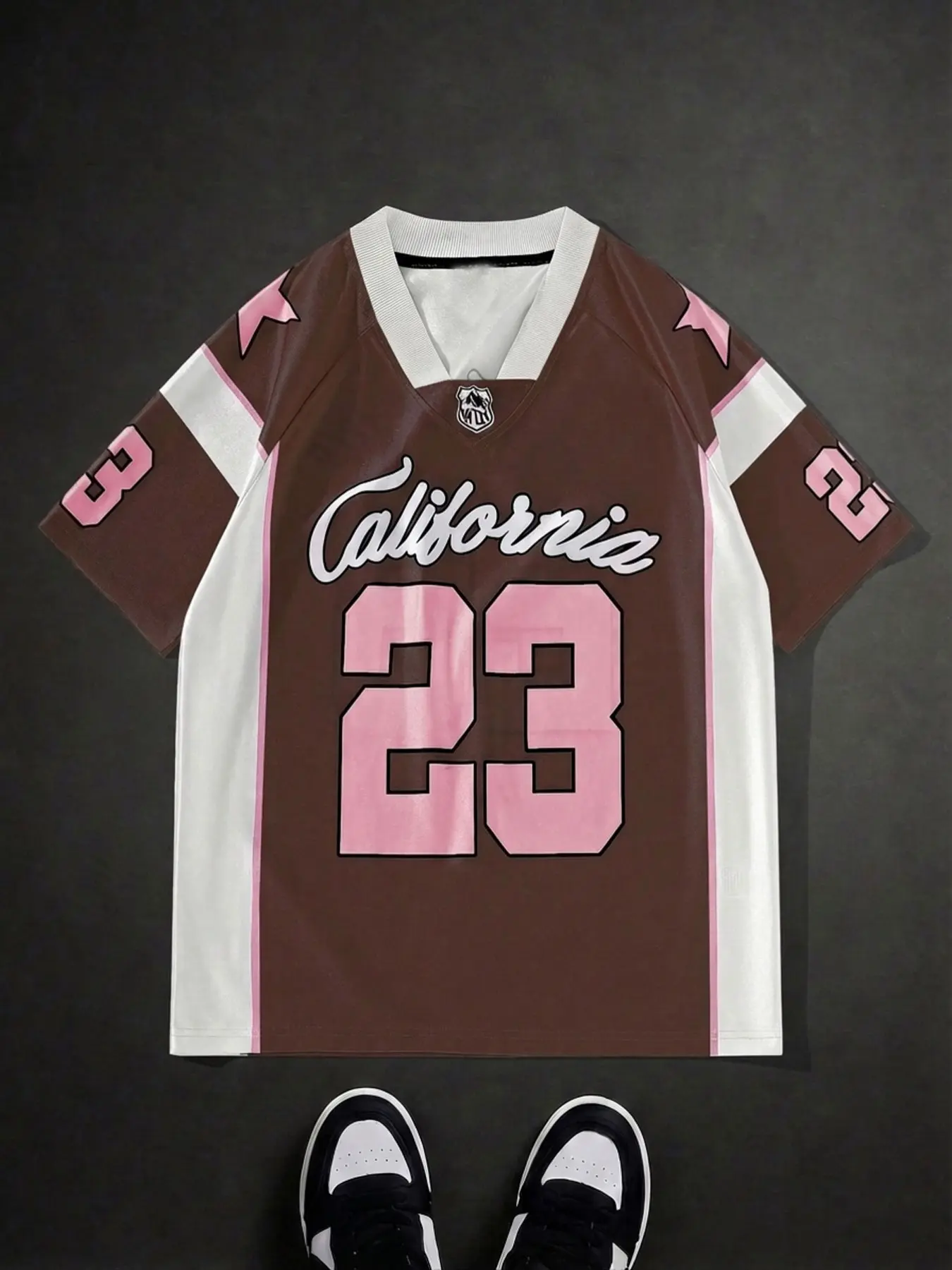 California 23 Brown Pink Football Jersey Workout Top