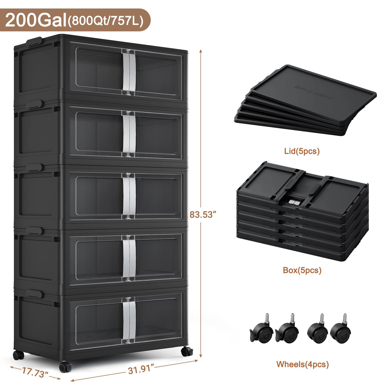 BROVIEW 160Qt/480Qt/640Qt/800Qt Extra Large Stackable Storage Bins with Lid, Each 40gal Heavy-Duty Plastic Storage Box with Wheels, Collapsible Wheeled Closet Organizer High-Quality Plastic Cabinet Containers for Home Organization V70 BROVIEW 160Qt/480Qt/640Qt/800Qt Extra Large Stackable Storage Bins with Lid, Each 40gal Heavy-Duty Plastic Storage Box with Wheels, Collapsible Wheeled Closet Organizer High-Quality Plastic Cabinet Containers for Home Organization V70