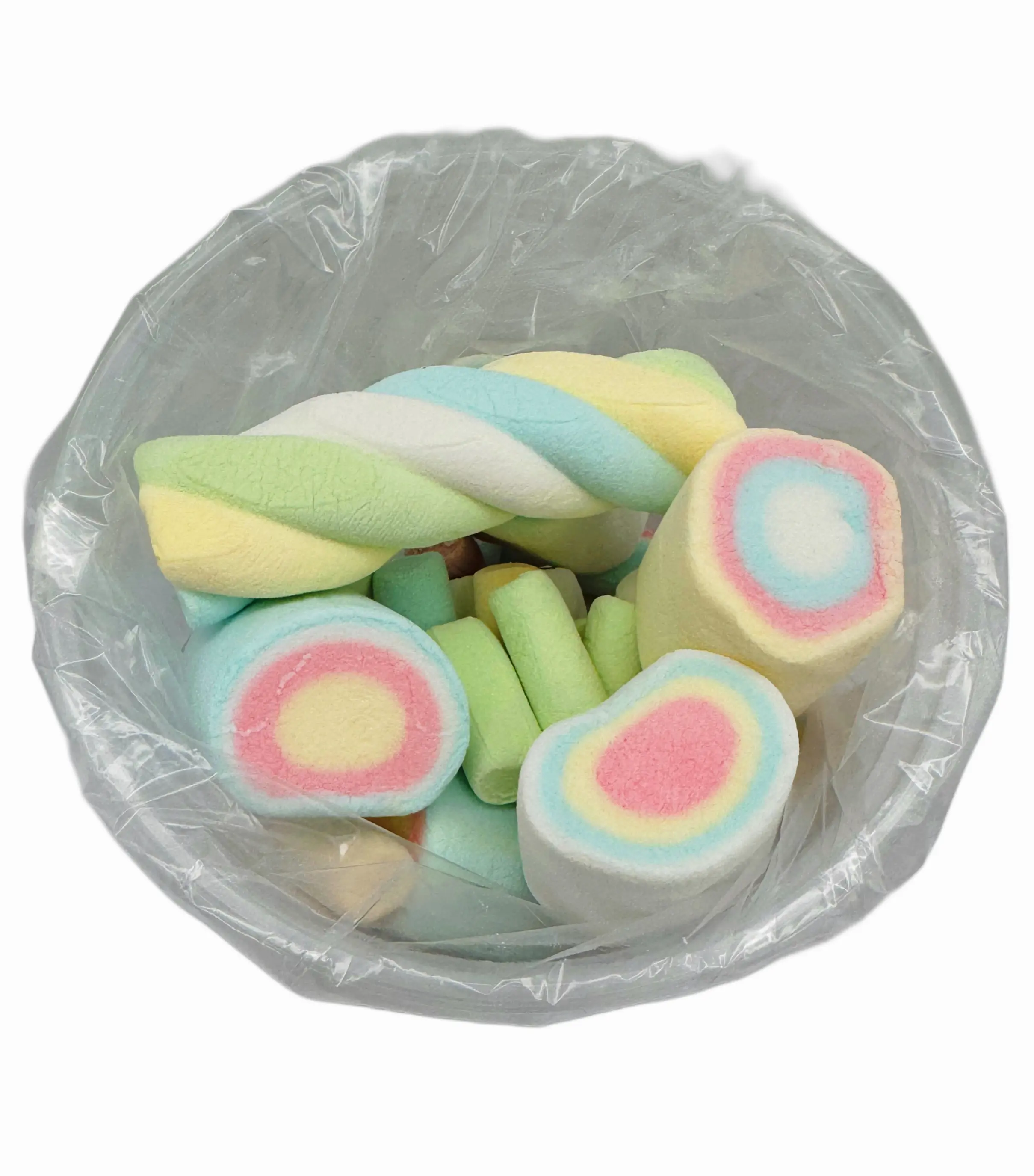 SPACE-MALLOW SWIRLZ (2 oz) (freeze dried marshmallows) Rainbow Crunchy Candies Bulk Candy Snacking