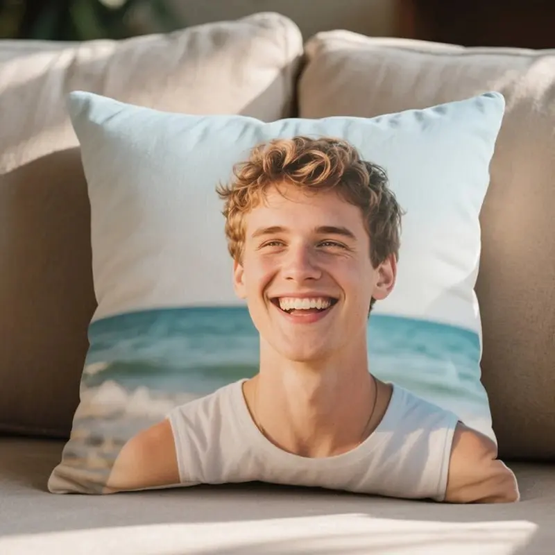 Custom Pillow Photo Upload Travel PrintToucan