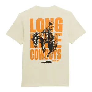 Wrangler Men's Long Live Cowboys T-shirt Regular Fit Tee