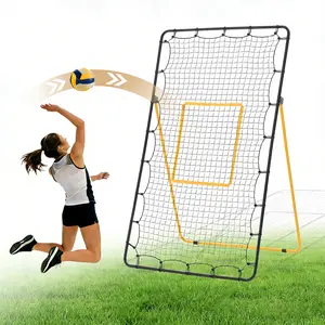 7x4 ft Volleyball Rebounder Net - Multi Sport Bounce Back Training Equipment with Travel Bag, 5 Adjustable Angles for Outdoor Indoor Practice, Spiking, Bumping, Volleying