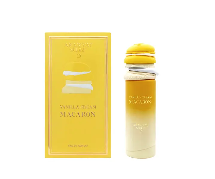 Arabiyat Sugar Vanilla Cream Macaron, Sweet Banana Pudding Scent, Indulgent Unisex EDP Body Perfume for Youth & Adults, 3.4 Fl Oz / 100ml, Captivating Scents, Playful, Banana Pudding Hit sohochic