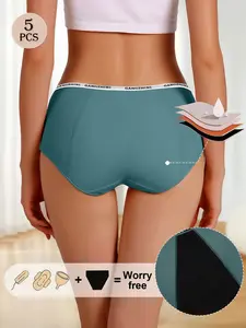 Women's Colorblock SeamlessJumpstart physiological underwear, Soft Comfy BreathableLeakproof Knicker for Daily Wear for Women,Seamless Panties Set