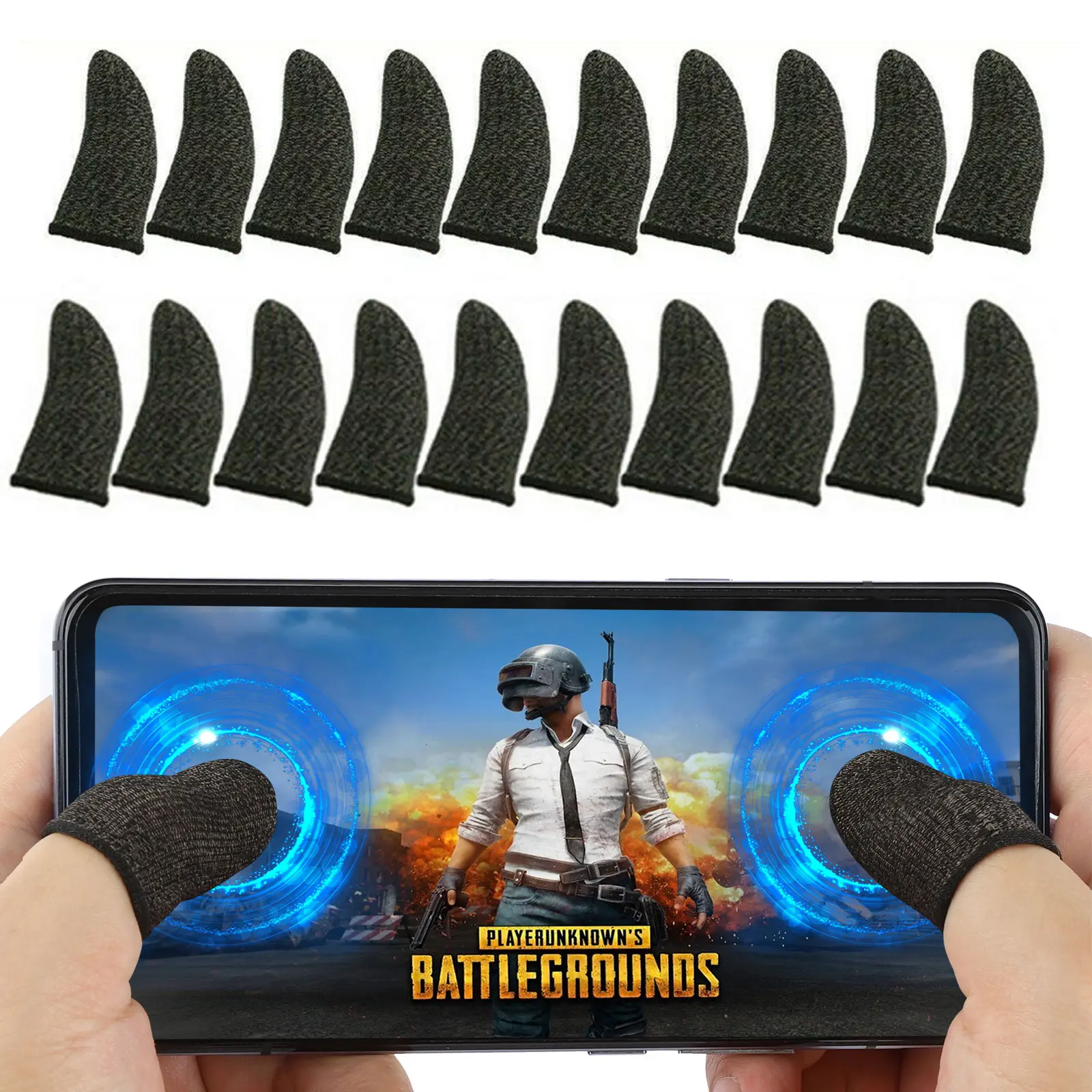 20Pcs Mobile Phone Games Finger Sleeve PUBG Gaming Finger Sleeve Screen Game Controller Mobile Sweatproof Gloves For Call of Duty Mobile, Rules of Survival etc,back to school,back to school haul