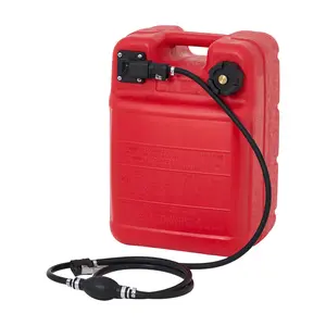 Garvee 6 Gallon Marine Portable Tank Outboard Boat Transfer Tank with Line l-Shaped Handle Easy to Carry 12*10*18 Inch