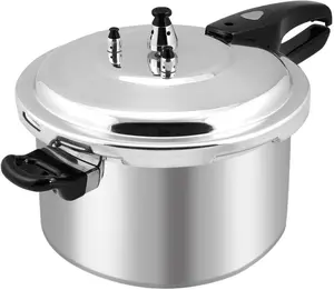 8 qt. Aluminum Stovetop Pressure Cooker Pot with Steam Release Valve
