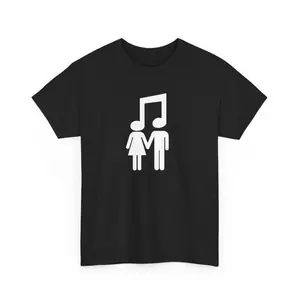 Music Connects People Unisex Heavy Cotton Tee, Music Lover Gift, Musical Shirt, Music Apparel, Concert Tee, Artist Tee T-Shirt For Men And Women
